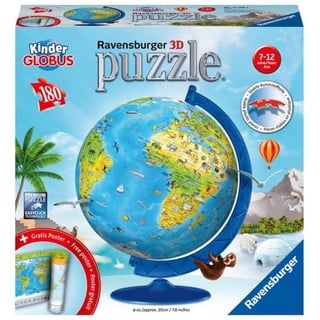 3D Puzzle Ravensburger Kinderglobus in deutscher Sprache 180 Teile