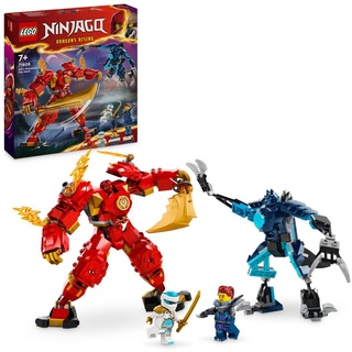 LEGO NINJAGO Kais Feuermech, Actionfiguren-Spielzeug für Kinder mit roter Mech-Figur zum Umgestalten, Ninja-Set mit 4 Figuren inkl. Kai und Zane, ...