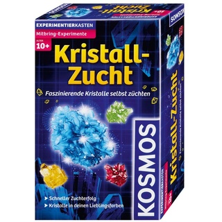 KOSMOS 659028 Kristall-Zucht, Faszinierende Kristalle selbst züchten, schneller Zuchterfolg, Kristalle in deinen Lieblingsfarben, Experimentierset, Mitbingexperiment, für Kinder 10 Jahre