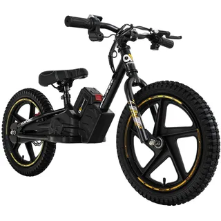 Elektro-Laufrad, 16 Zoll, Kinder-Balance-Bike m. 250 Watt, Scheibenbremsen, 3 Geschwindigkeitsstufen (Gelb)