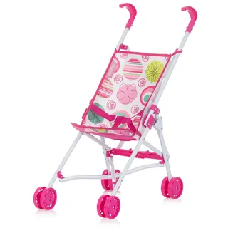 Chipolino Puppenbuggy Lily klappbar, Doppelräder, ab 3 Jahren, Schiebehöhe 57 cm rosa pink