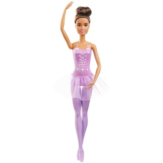Barbie GJL60 - Ballerina Puppe (brünett) im Ballerina-Outfit mit Tutu und Spitzenschuhen, Spielzeug ab 3 Jahren