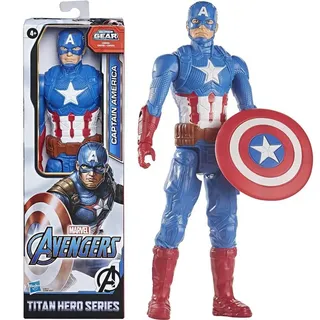 Hasbro E7877 Marvel Avengers Captain America 30cm Figur Titan Heroes Series Neu