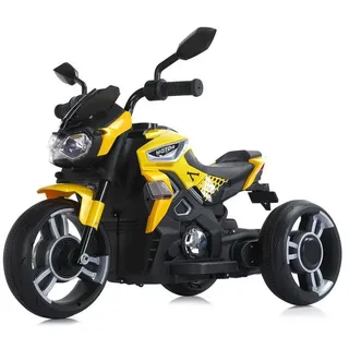 Chipolino Elektro-Kindermotorrad Kinderelektromotorrad OFF ROAD, Belastbarkeit 30 kg, MP3-Anschluss, bis 3km/h, Lichter gelb