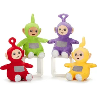 Dinotoys Teletubbies Plüschtier Po, Tinky-Winky, Laa-Laa, Dipsy Kuscheltier 26cm (Teletubbies 4er Set)