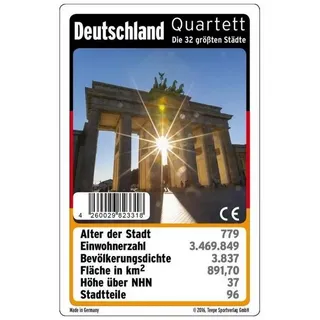 ASS Altenburger Spiel 22182494 - Deutschland-Quartett - Kartenspiel, für 2-4..., Familienspiel, Sammelkartenspiel bunt