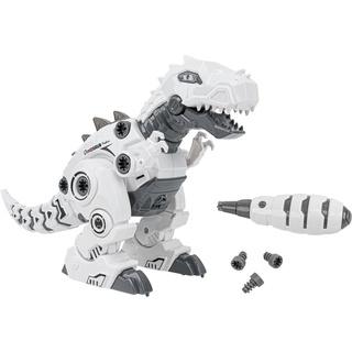 Bauen Sie Ihren eigenen Dinosaurier-Roboter - T-Rex Walking - Schraubendreher und Schrauben enthalten - Mit Licht und Sound - Batteriebetrieben - Kinder 3 Jahre - Globus Toys - WToy - 41669