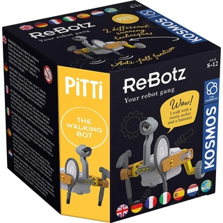 KOSMOS 617073 ReBotz - Pitti The Walking Bot, Mini-Roboter zum Bauen, Spielen und Sammeln für eine Robo-Gang, Roboter-Spielzeug, Experimentier-Set für Kinder ab 8-12 Jahre