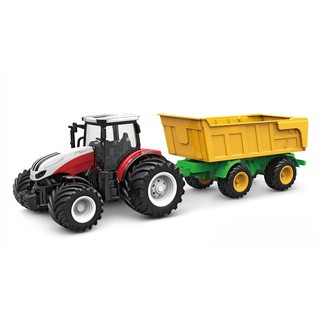 Amewi Spielwaren RC Traktor mit Kippanhänger, Licht & Sound, 1:24 RTR Ferngesteuerte Modellbaufahrzeuge Modellbau