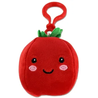 Tomate Plüsch Anhänger mit Bagclip - ca. 12 cm