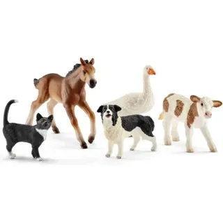 SCHLEICH 42386 Farm Word Tier-Mix, 5 Bauernhoftiere im Set