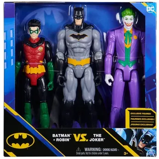 Spin Master Spielwelt Batman 30 cm Figuren-Set aus Batman (Rebirth), Robin und Joker