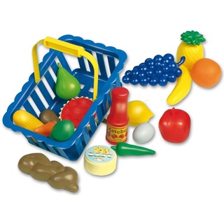 Dohany Kinder Supermarkt Einkaufskorb m. Spiellebensmittel 18-TLG. Kaufladen +3J