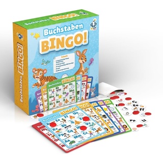 NIYYAH Buchstaben Lernspiel ab 4 5 6 Jahre ABC Bingo Lernen Auto Kinder Schulanfänger Lesen Grundschule Vorschule 1 Klasse Geschenk Spielzeug Einschulung