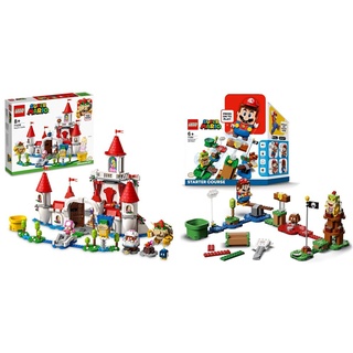 LEGO 71408 Super Mario Pilz-Palast – Erweiterungsset, Spielzeug zum kombinieren mit Starterset & 71360 Super Mario Abenteuer mit Mario – Starterset, interaktive Figur und Bauspiel