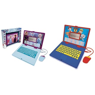 Lexibook JC598FZi3 Disney Frozen 2-Zweisprachiger Laptop für Bildungszwecke Englisch und Deutsch & Paw Patrol - Zweisprachiger Laptop für Bildungszwecke Englisch und Deutsch, 124 Aktivitäten