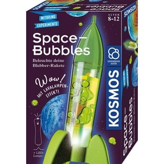 KOSMOS 657789 Space Bubbles, Mini Raketen-Lavalampe selbst Machen, Experimentierset für Kinder ab 8 Jahre, Mitbringexperiment, Mitbringsel und Aktivität für den Kindergeburtstag