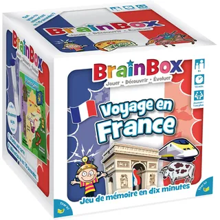 The Green Board Game Co. | BrainBox: Reise nach Frankreich (2022) | Brettspiel | Ab 8 Jahren | 1 Spieler + | 10 Minuten