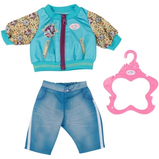 Baby Born Puppenkleidung »Outfit mit Jacke, 43 cm«, mit Kleiderbügel blau