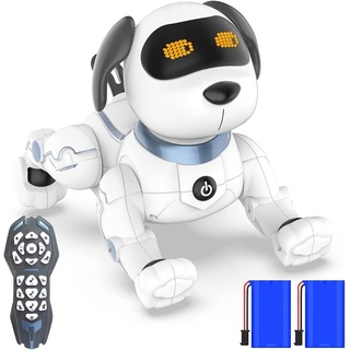 okk Fernbedienung Roboter Hund, RC-Stunthund-Roboterspielzeug mit Singen, Tanzen, Sprechen f¡§1r Kinder, Interaktives und Intelligentes Roboterspielzeug Geschenk f¡§1r Weihnachten Geburtstag