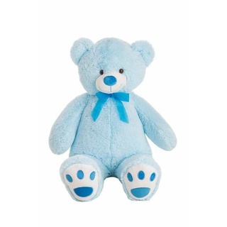 Teddybär XXL blau mit Schleife - ca. 100 cm