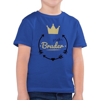 Shirtracer T-Shirt Großer Bruder - Krone (1-tlg) Großer Bruder blau 140 (9/11 Jahre)