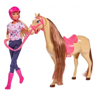 Simba 105730939 - Steffi Love Riding Tour, im Reitoutfit, mit 2 Pferd, vollbewegliche Puppe, Ankleidepuppe, 29cm, für Kinder ab 3 Jahren