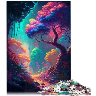 Fantasy World Forest Holzpuzzle, 1000 Puzzles für Erwachsene, Geschenke für Erwachsene, bunt, 29,5 x 19,7 Zoll/75 x 50 cm.