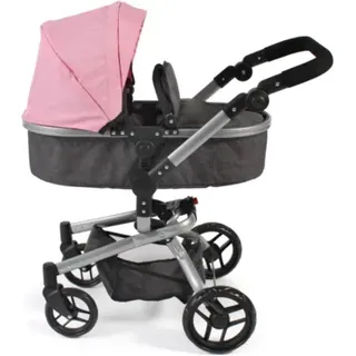 CHIC 2000 593 86 Kombi-Puppenwagen YOLO melange dunkelgrau-rosa