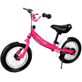 Spielwerk Laufrad Street Angel, 2-5 Jahre 12 Zoll Höhenverstellbar Bremse Lenkrad Luftreifen Fahrrad rosa