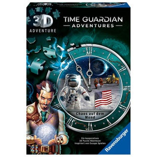 Ravensburger 3D Adventure 11539 TIME GUARDIANS - Chaos auf dem Mond - Escape Room Spiel für 1 bis 4 Spieler - Kooperatives 3D Puzzle Abenteuer - e...