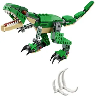 LEGO Creator Dinosaurier, 3in1 Spielzeug-Modell zum Bauen von T-Rex, Triceratops und Pterodactylus-Figuren, Bausteine-Set für Kinder ab 7 Jahren, ... - Beige