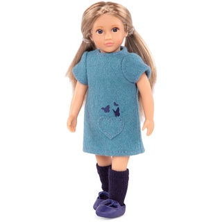 Lori LO31169Z 45748 Puppe Kinley-15 cm groß, Lange Haare, Stehpuppe beweglich, weicher Körper-für Kinder ab 3 Jahren, Mehrfarbig