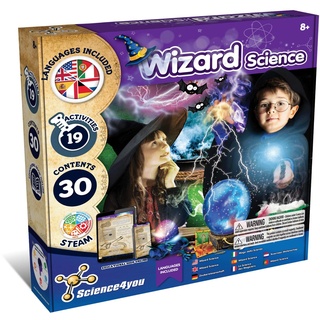 Science4you Zaubererwissenschaft für Kinder - Zauberspiel mit 19 Aktivitäten: Zaubertrank mit Ihrem Zauberstab herstellen, Pädagogische Wissenschaftssets, Zauberkasten für Kinder, Mittel
