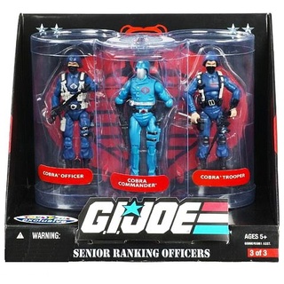 GI Joe - Celebrate 25th Anniversary - Collector Edition - ToysRus Exclusive - SENIOR RANKING OFFICERS 3 Pack - Cobra Officer & Cobra Commander & Cobra Trooper - Set 3 of 3