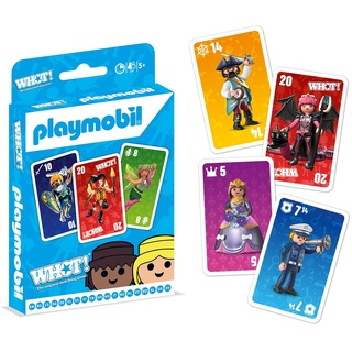 Winning Moves WHOT Playmobil, Kartenspiel, Farbe zu Nummer, Kartenpass, tolle Lizenz für Kinder