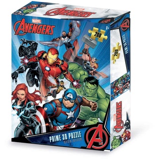 Grandi Giochi PUA02000 Avengers Vertikales Lentikular-Puzzle mit 200 Teilen und 3D-Effekt Verpackung-PUA02000