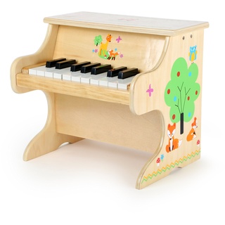 Small Foot Klavier Kleiner Fuchs aus Holz, Kinderinstrument mit Einer Tonleiter für erste Musikerfahrungen, 10724, beige