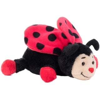 Schaffer 4340 Kuscheltier Plüsch Marienkäfer Bolle, 11 cm, Rot/Schwarz