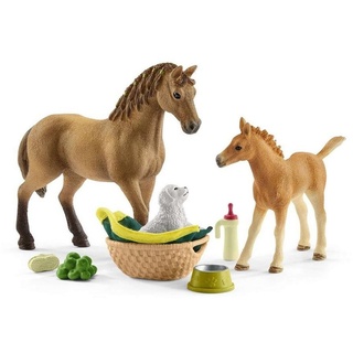 Schleich® Spielfigur 42432 Horse Sarahs Tierbaby-Pflege, mit Pferde, Welpen und Zubehör, für Kinder ab 5 Jahren braun