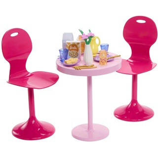 Barbie Frühstücksspiel mit Zubehör für Mädchen ab 3 Jahren, Mehrfarbig., HPT53