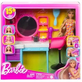 Mattel HKV00 - Barbie - Totally Hair - Haarsalon, Spielset mit Puppe & Zubehör