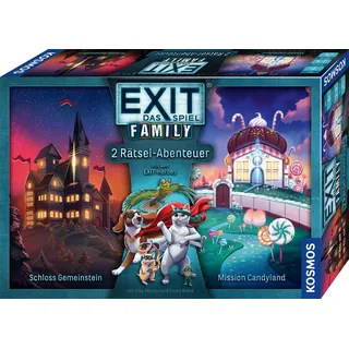 Kosmos 684662 EXIT® - Das Spiel Family, Zwei Rätselabenteuer Schloss Gemeinstein + Mission Candyland, Escape Room Spiel für die Familie, EXIT Game Familie und Kinder ab 8 Jahre