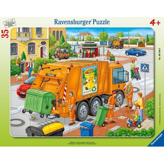 Müllabfuhr. Rahmenpuzzle 35 Teile