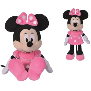 Simba - Disney Minnie Maus Plüsch Minnie pink, 35cm, Minnie mit pinkem Kleid