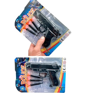 2 Stück Pfeilpistole Mit je 3 Pfeilen Mitbringsel Spielen Kostüm Spielzeugpistole Pfeile Mitgebsel 13x9x2,5 cm Kindergeburtstag Polizei Spielen