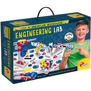 Lisciani - I’m a Genius Science - Ingenieurlabor - Wissenschafts- und Bildungskit - Experimente - Modernen Technik - Baumaschinen - Für Kinder von 7 bis 12 Jahren