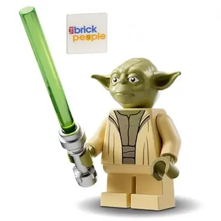 LEGO Star Wars - Yoda Minifigur mit Lichtschwert und Gehstock