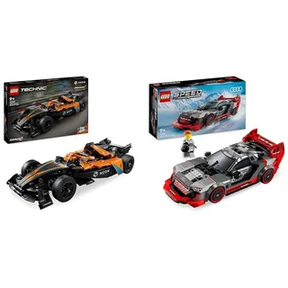 LEGO Technic NEOM McLaren Formula E Race Car, Rennwagen Spielzeug & Speed Champions Audi S1 e-tron Quattro Rennwagen Set