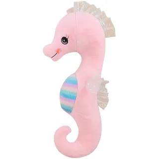 champracer Seepferdchen Kuscheltier Plüschpuppen tierisches Süße Seepferdchen Plüschtier Stofftie Weiches Seepferdchen Kissen Kinder Plüschtier pielzeug Dekokissen Stofftier Geschenke (Rosa,50 cm)